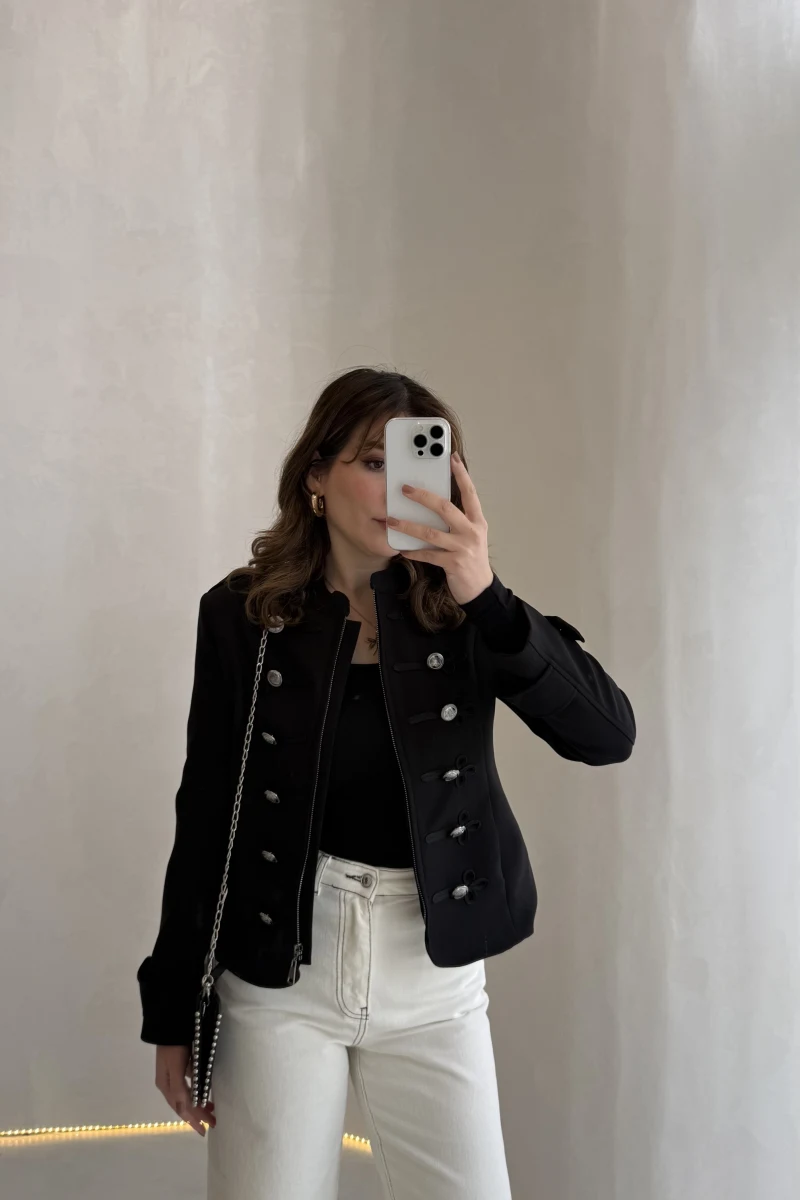 Napolyon Blazer Ceket - Siyah - Kod: 9729