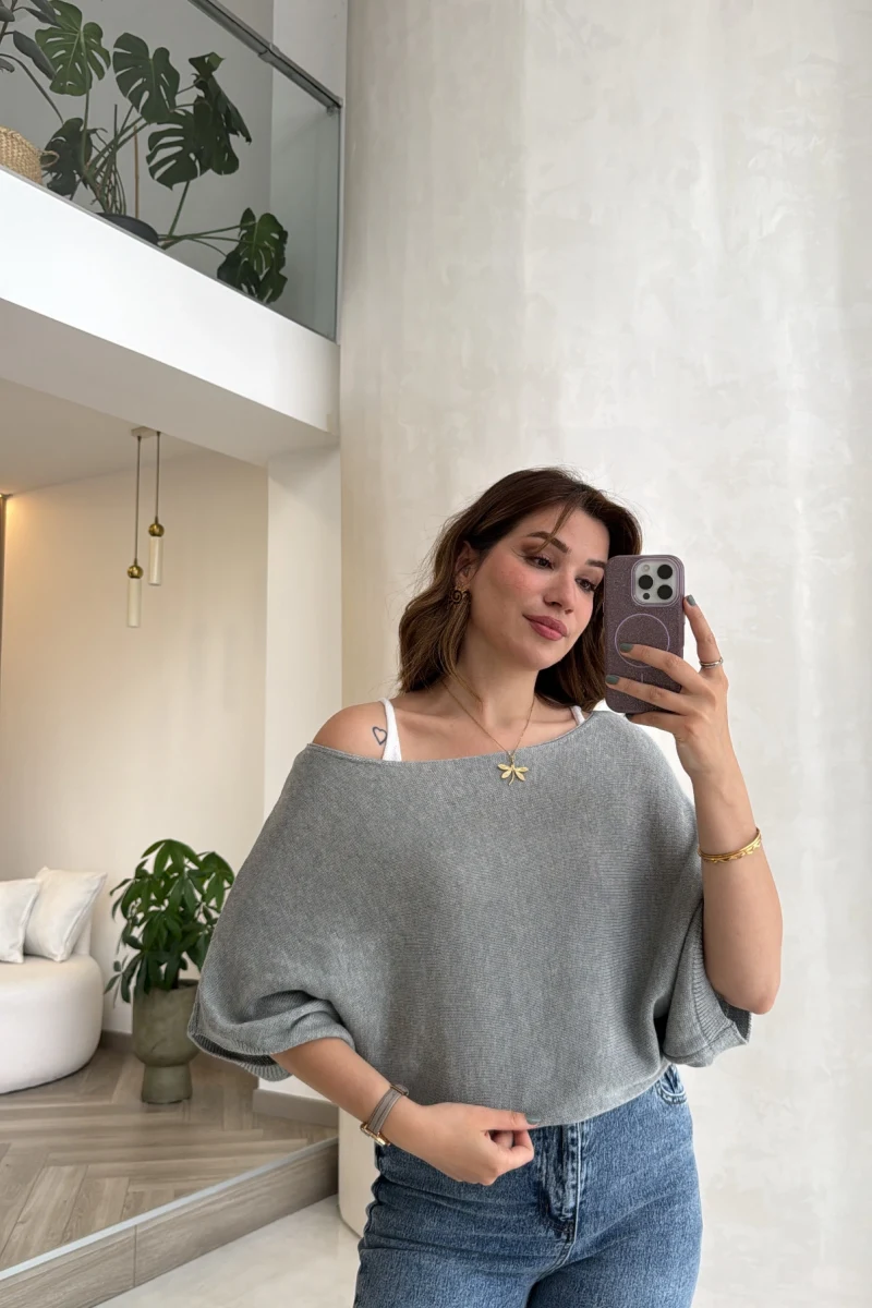 Bestie İçi Askılı Triko - Antrasit