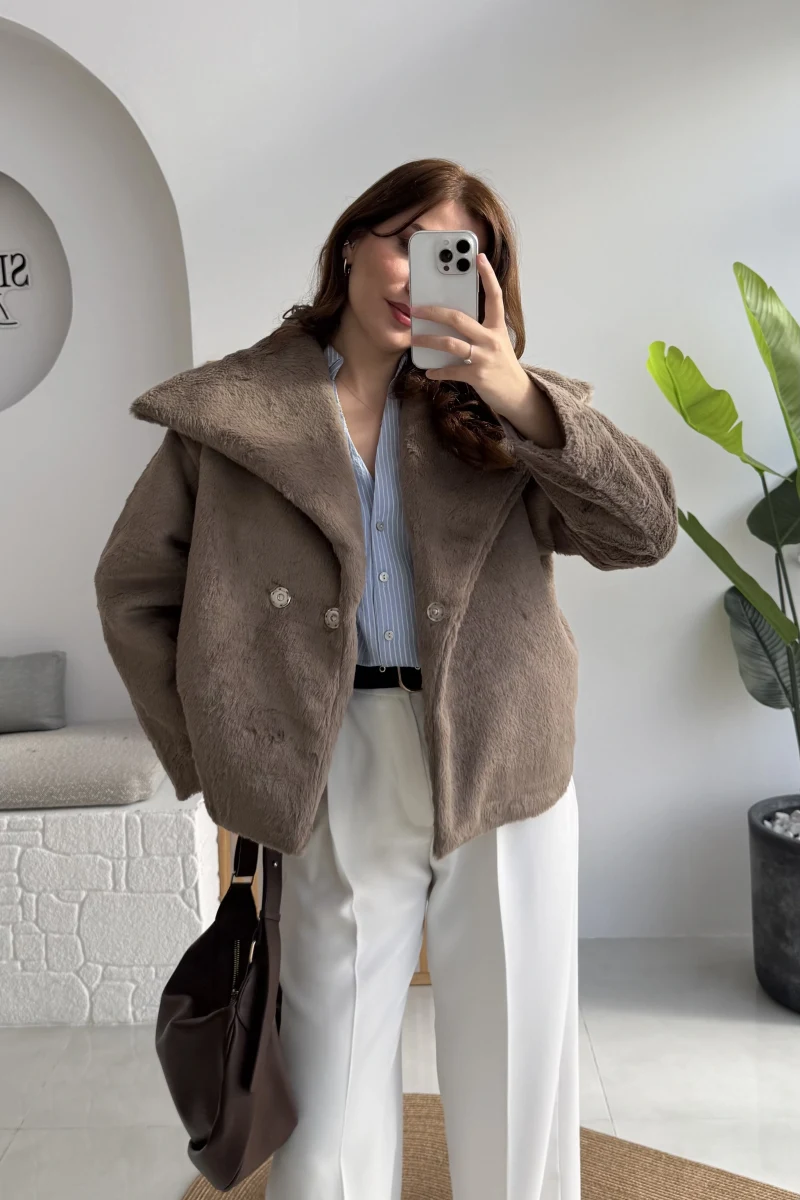 Asia Kürk Mont - Vizon - Kod: 9623