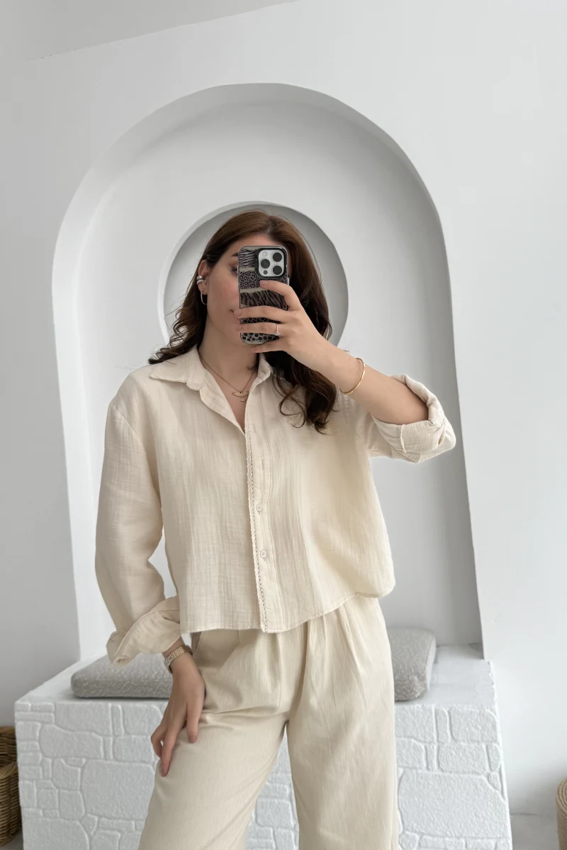 Babe Müslin Gömlek Taş - 2065