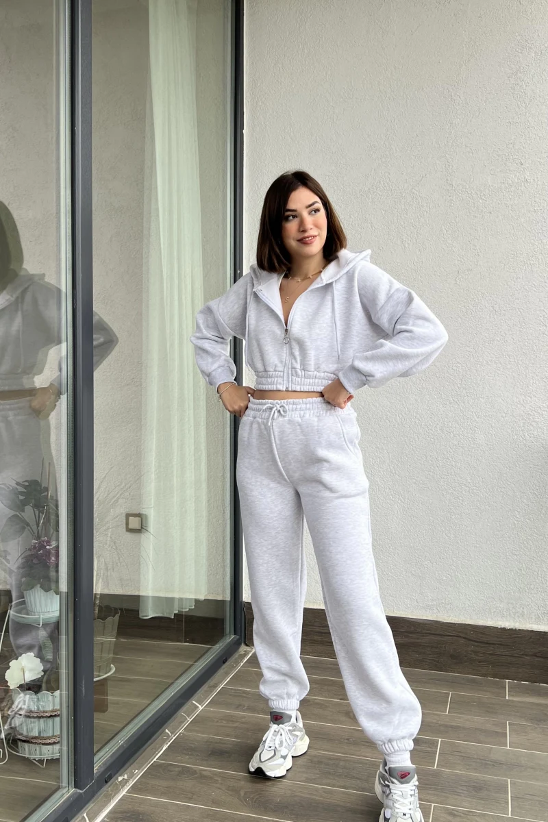 Bach Gri Hırkalı Eşofman Takımı