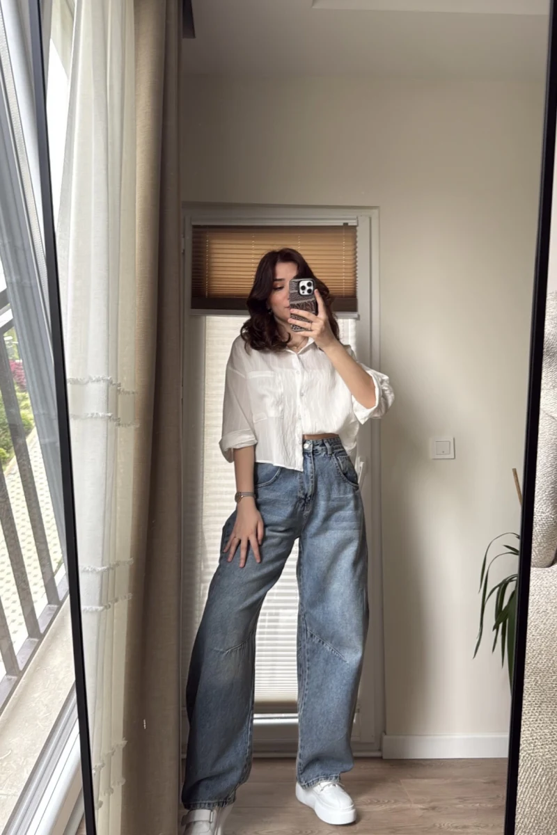 Baggy Tokalı Jean Re