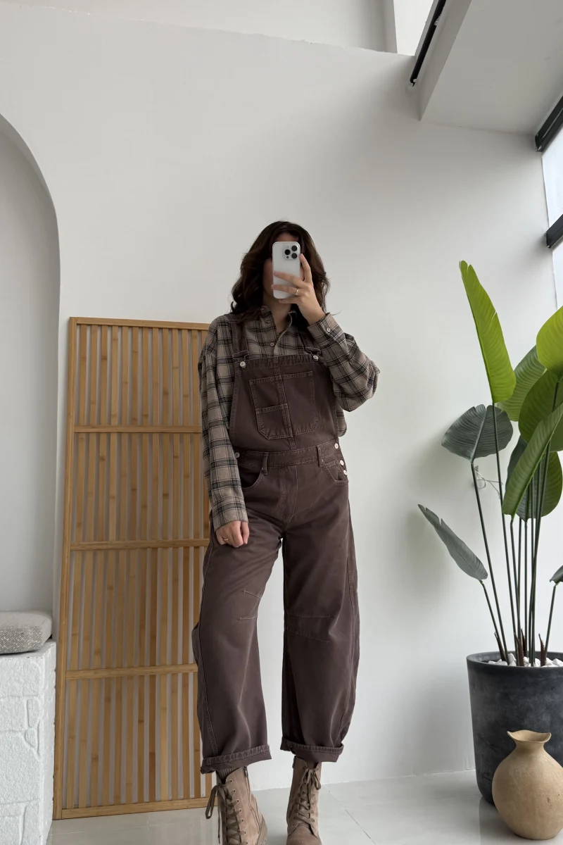 Baggy Tulum Acı Kahve Rengi