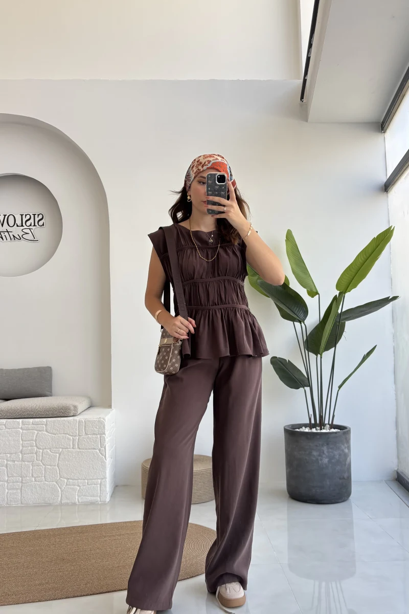 Begonia Gipeli Kat Detay Takım - Kahve