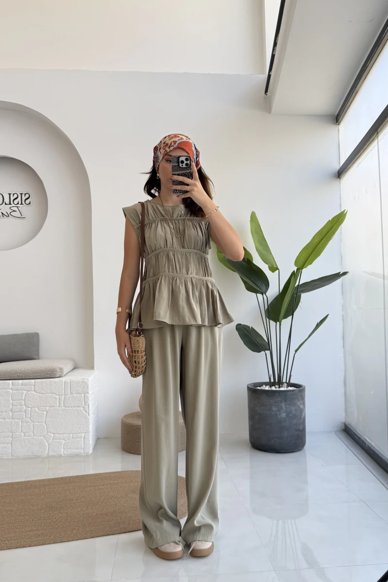 Begonia Gipeli Kat Detay Takım - Yeşil