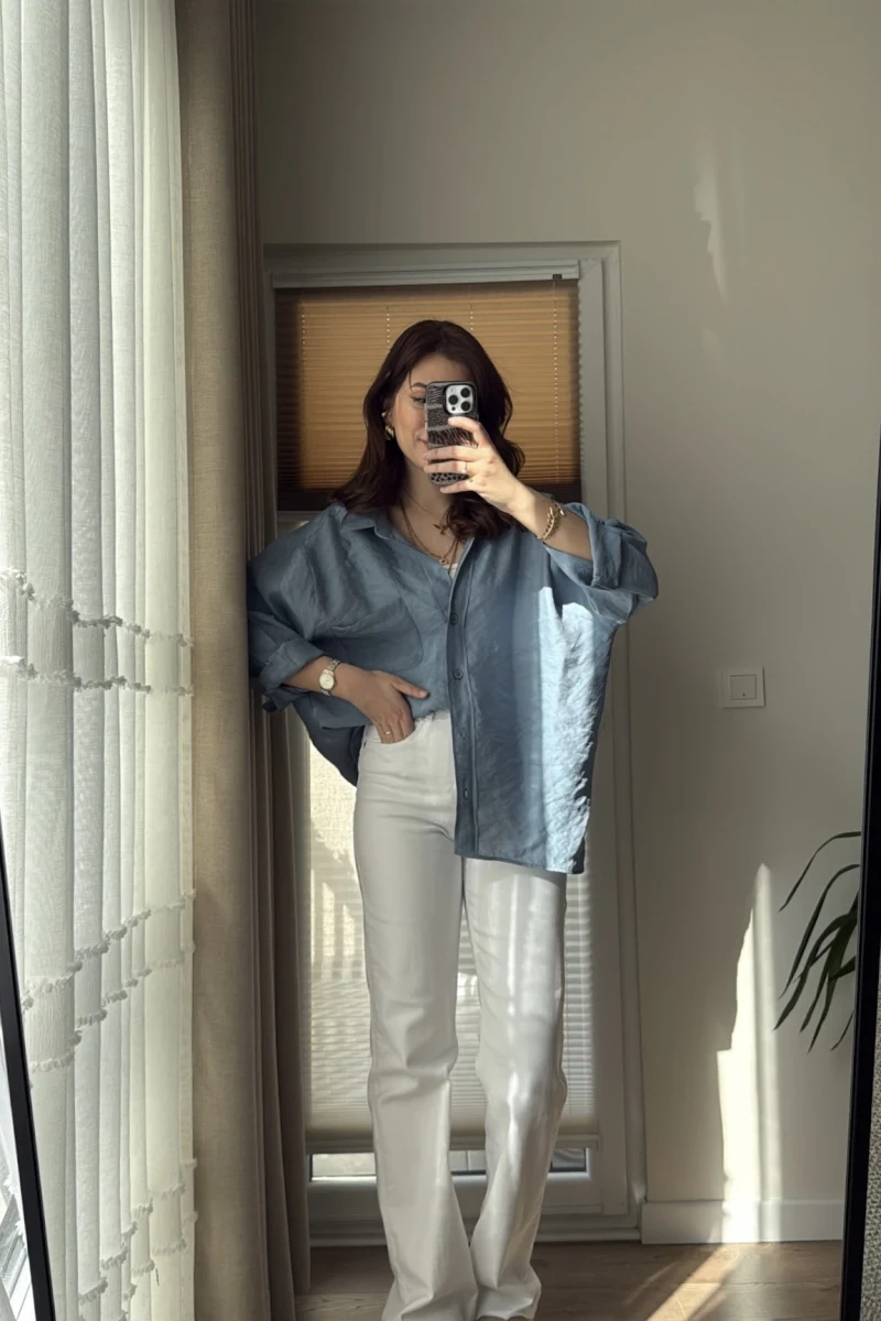 Bellamo Zra STRAİGHT Beyaz Pantolon Jean