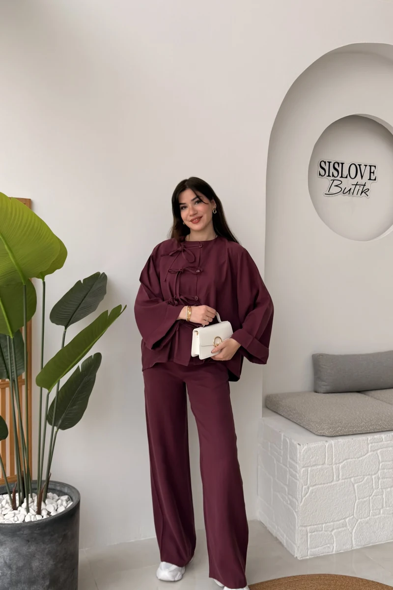 Bennet Serisi Modal Takım - Mürdüm - Kod: 8678