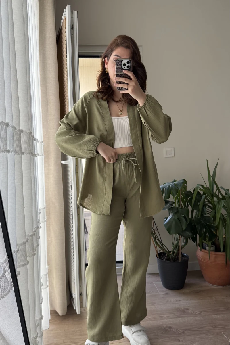 Billie Kimono Takım - Haki