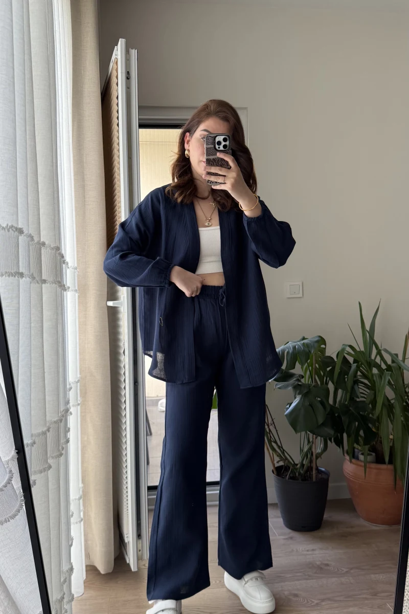 Billie Kimono Takım - Lacivert