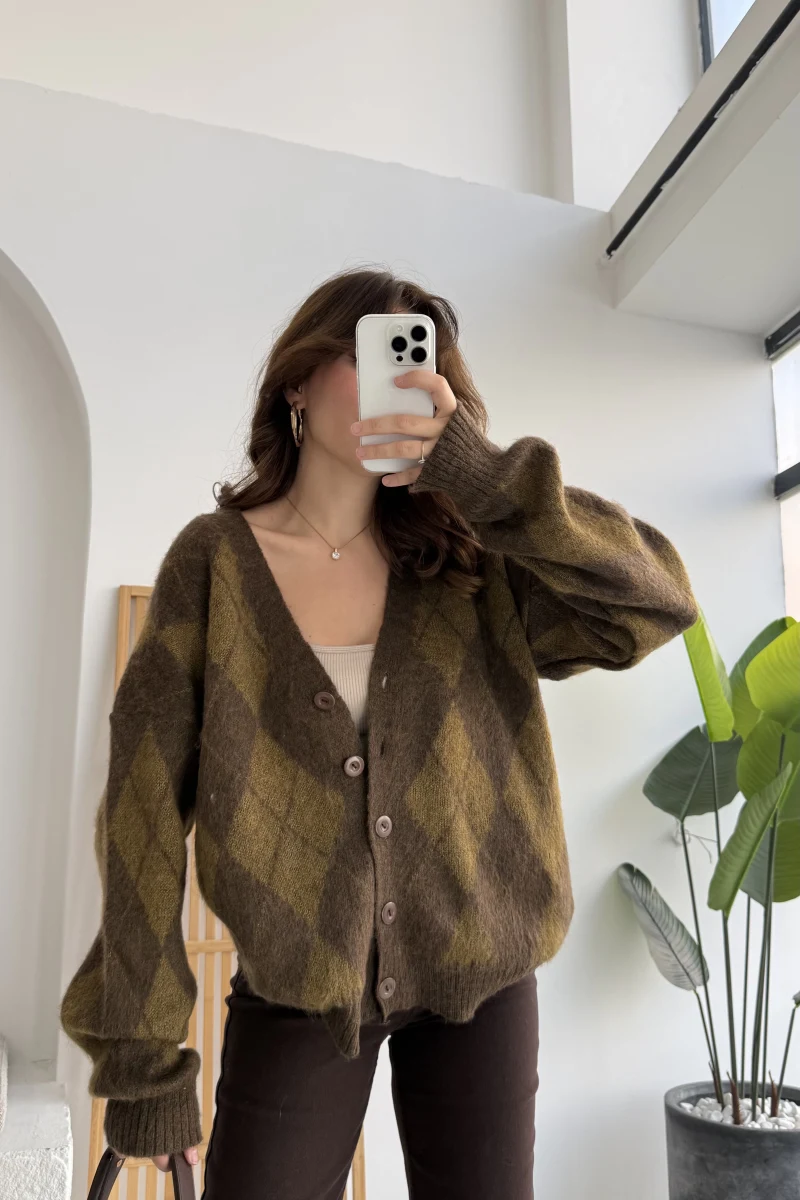 Bitter Baklava Salaş Hırka - Kahve