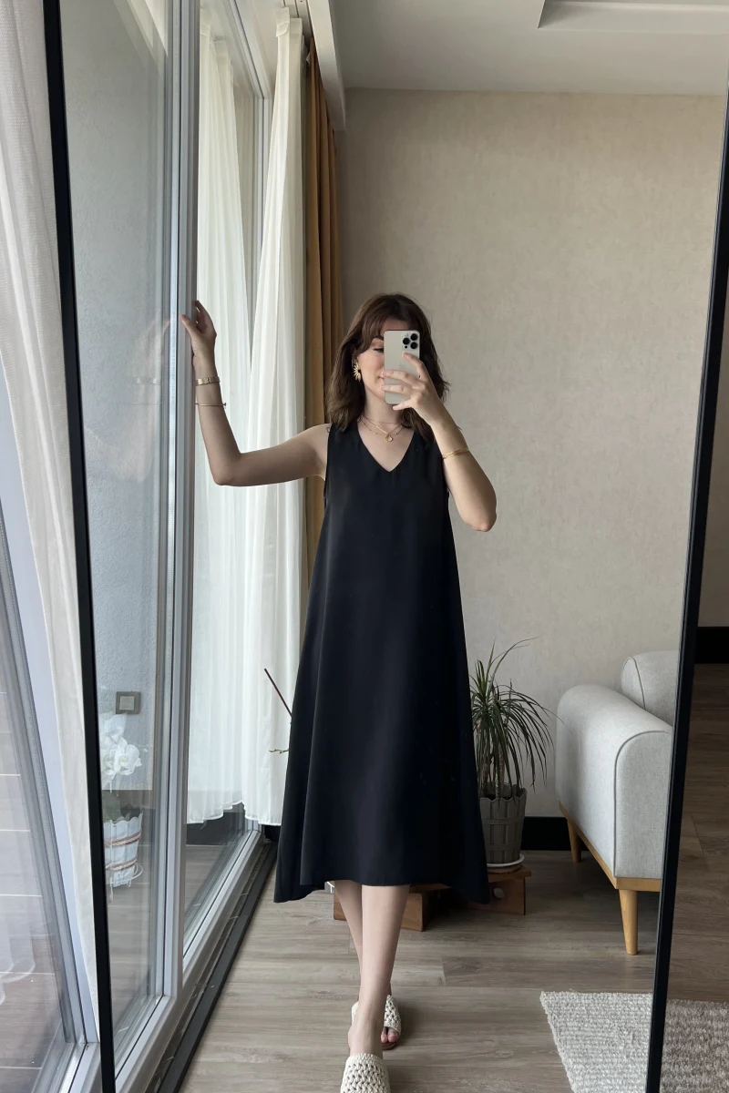 Brendon Siyah Elbise