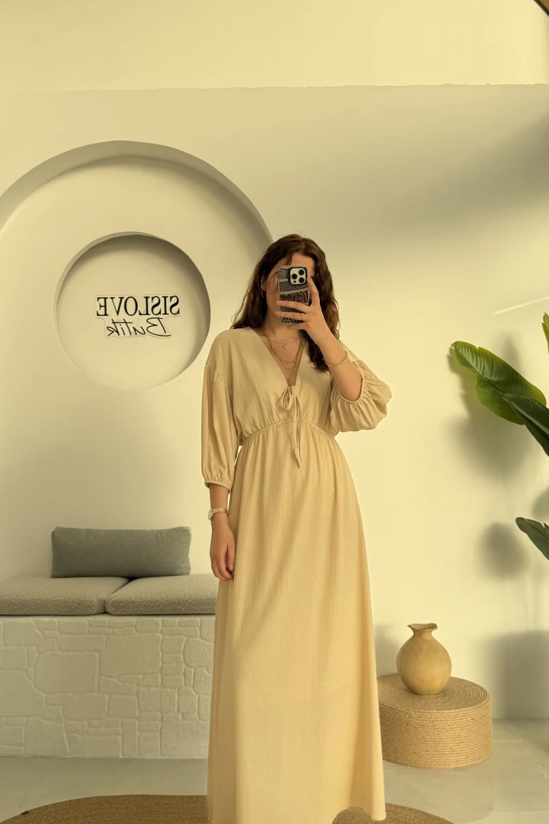 Bürümcük Maxi Boy Becca Elbise Taş - 3036