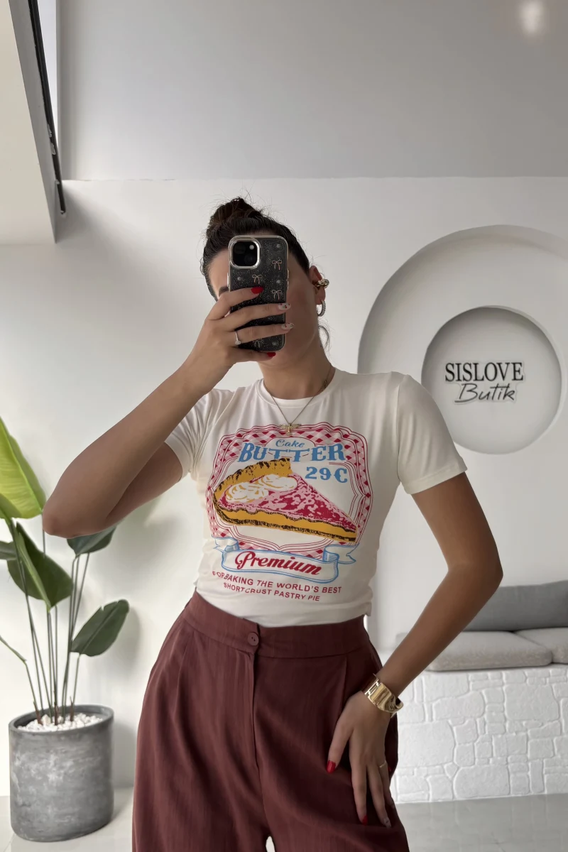 Cake Beyaz T-shirt - 00612