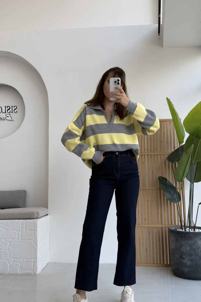 Callista Straight Leg Koyu Lacivert Jean Pantolon