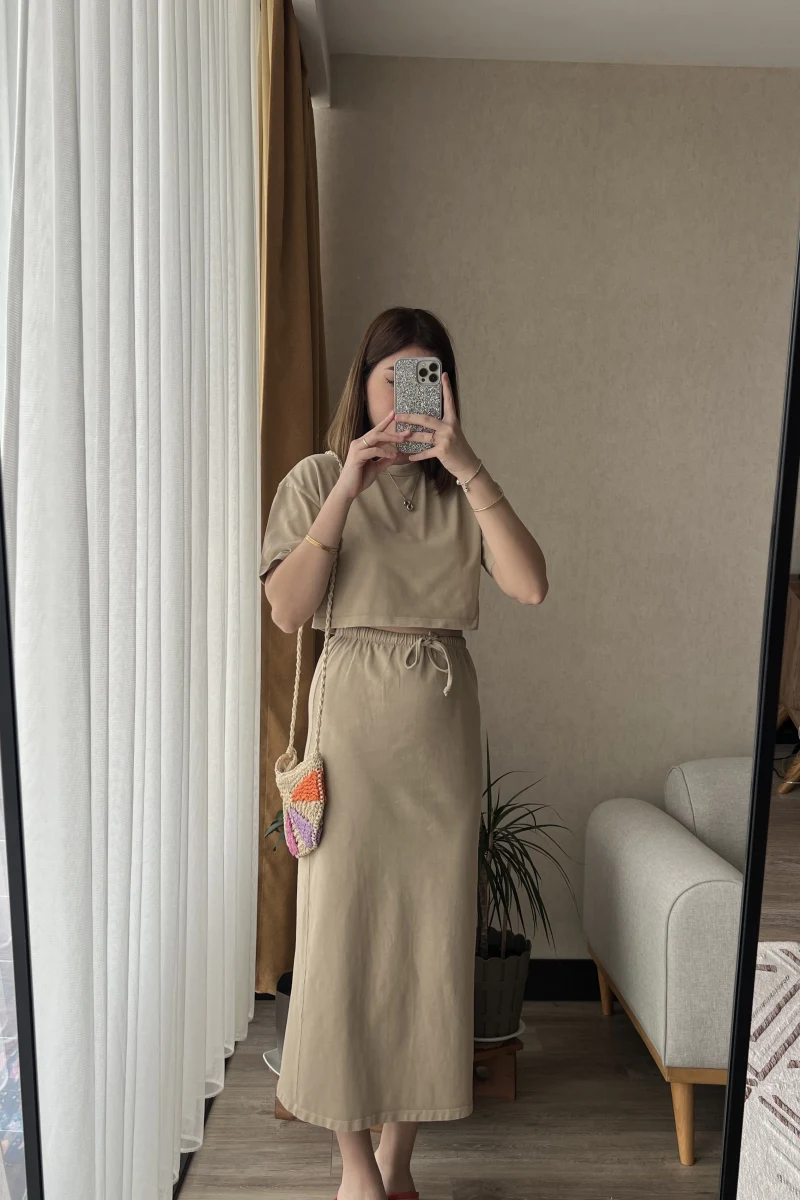 Camel Etekli Yıkamalı Takım