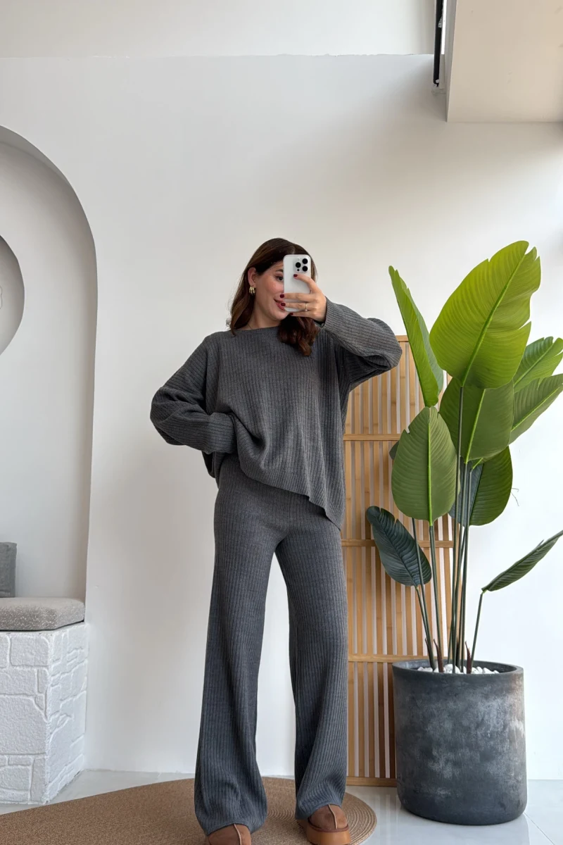 Caroline Triko Takım - Antrasit - Kod: 7207