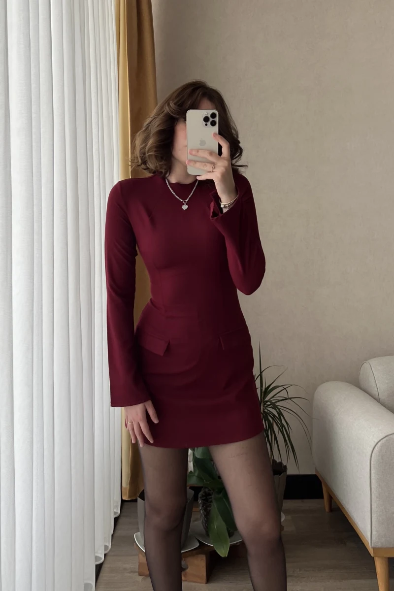 Catherine Bordo Cepli Elbise