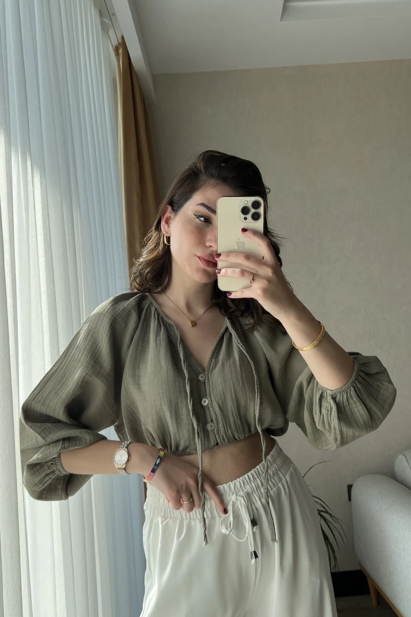 Cedriic Beli Lastikli Bluz