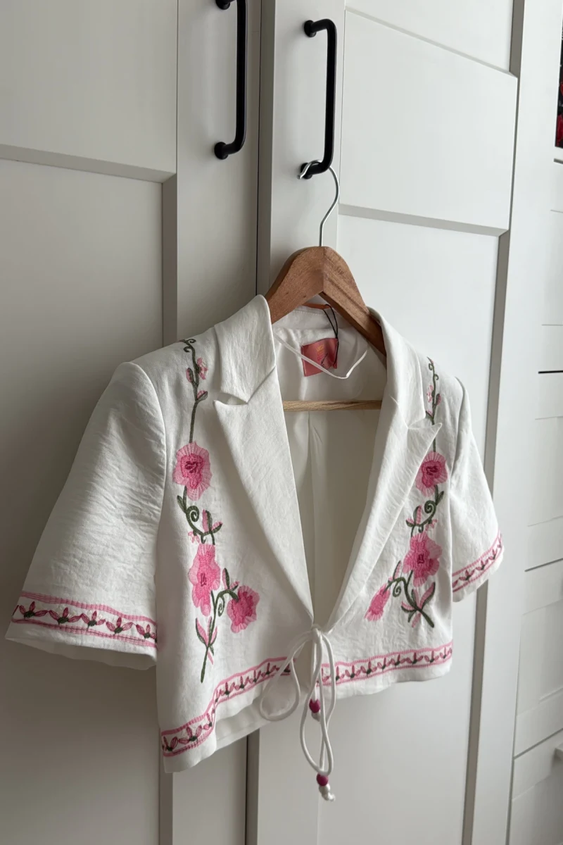 Çiçek Desenli Ceket