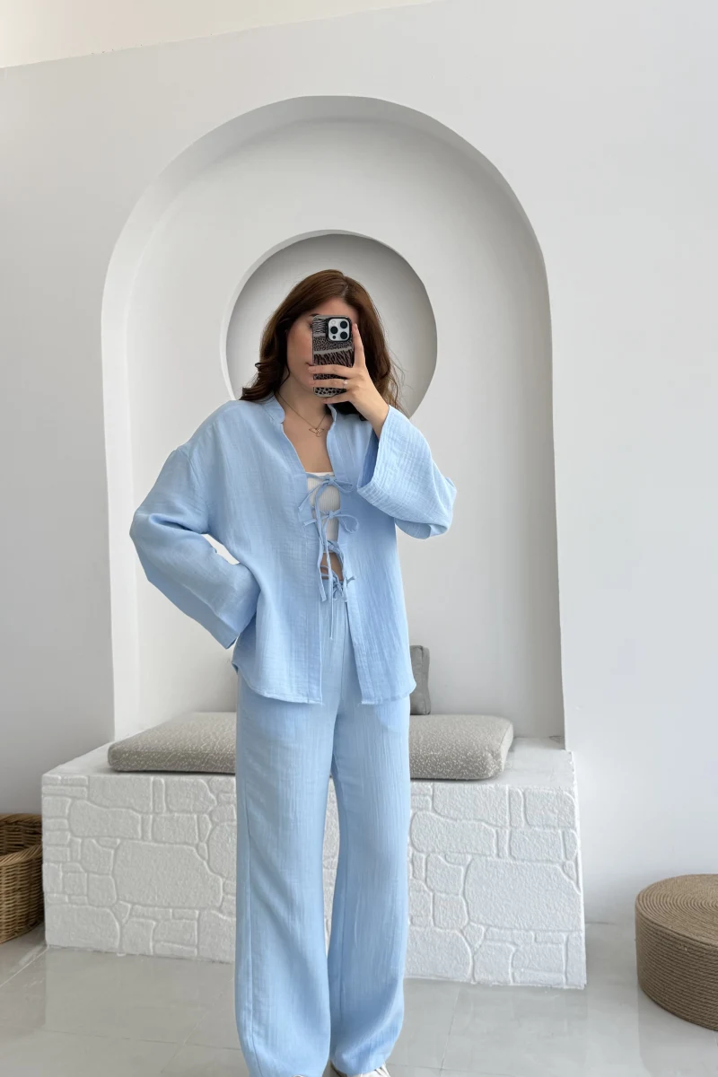 Colmar Müslin Pamuk Takım Mavi