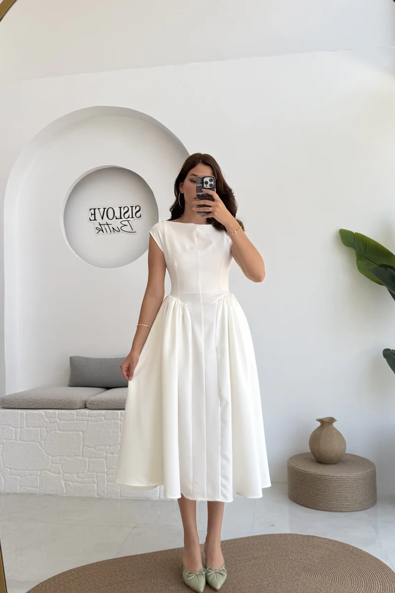 Daphne Elbise - Beyaz - 2596