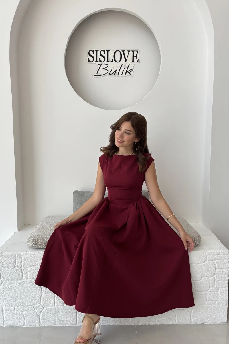 Daphne Elbise - Bordo - 2596