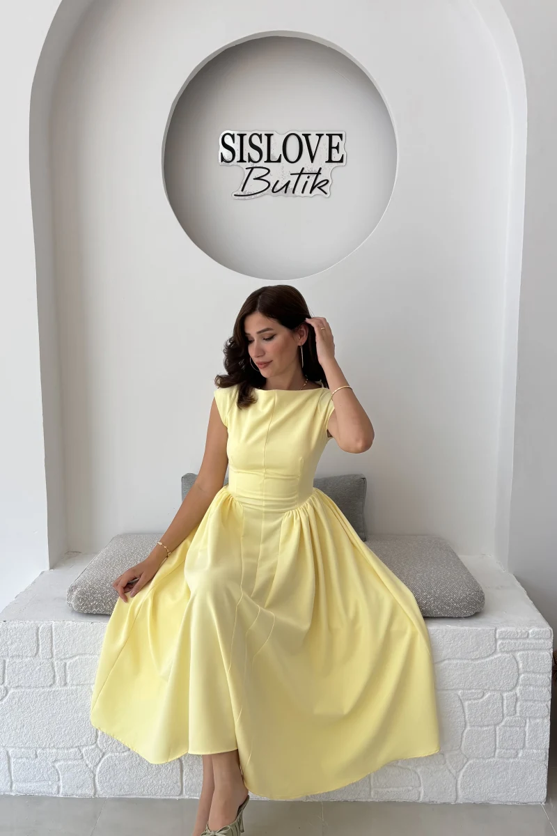 Daphne Elbise - Sarı - 2596
