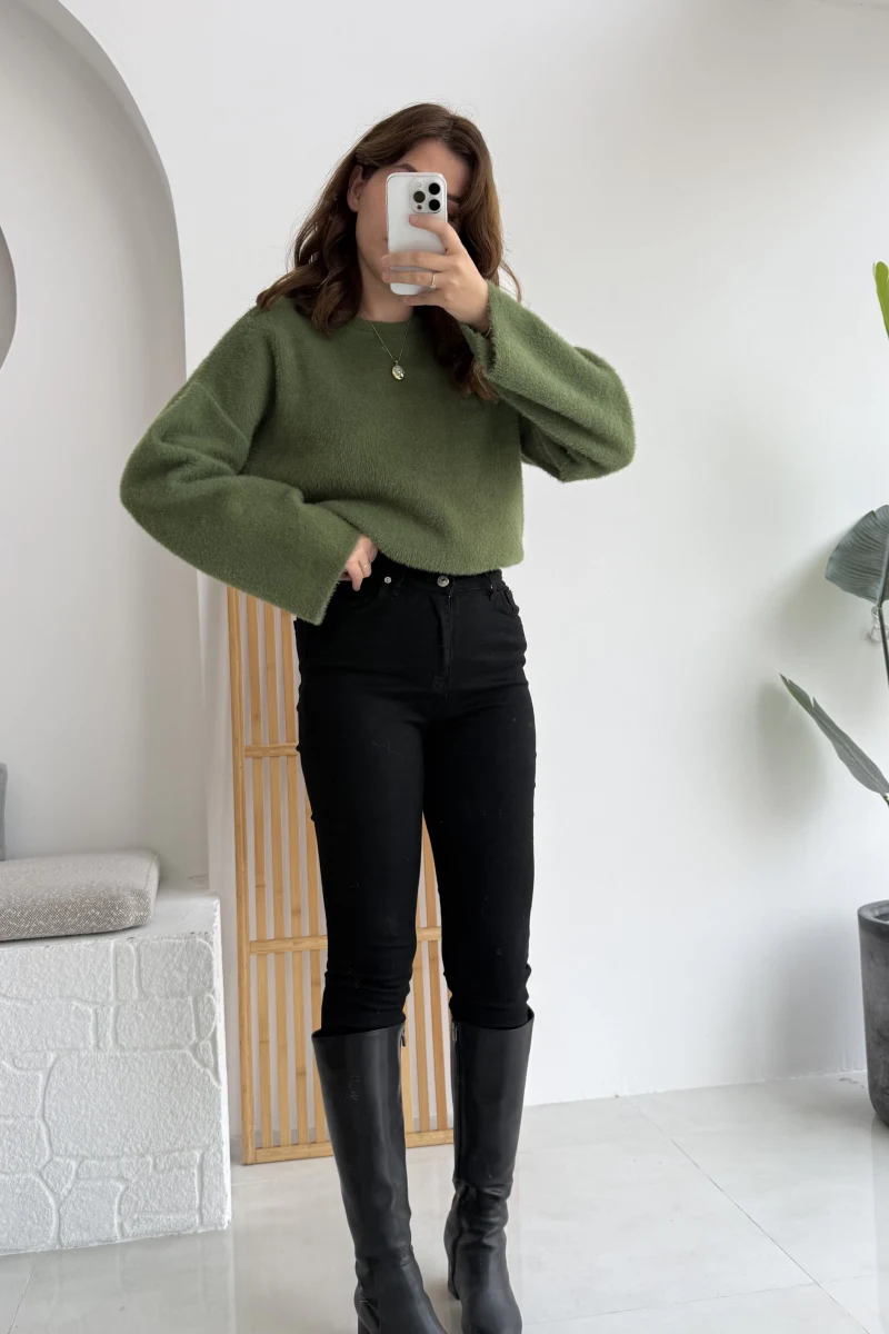 Dar Paça Siyah Skinny Jean Pantolon