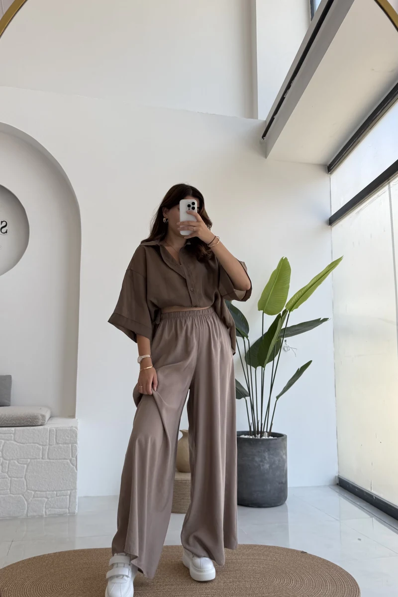 Darwin Lastikli Modal Pantolon - Vizon - Kod: 50979