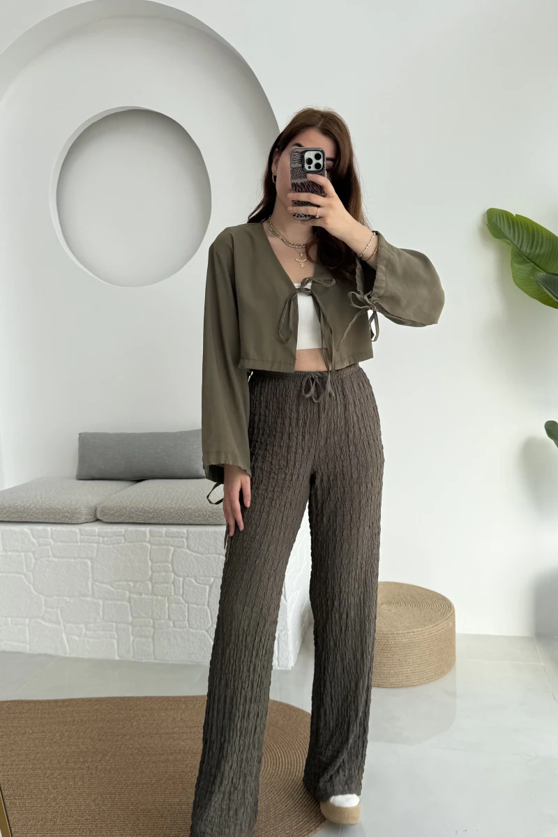 Dep Bürümcük Pantolon Haki