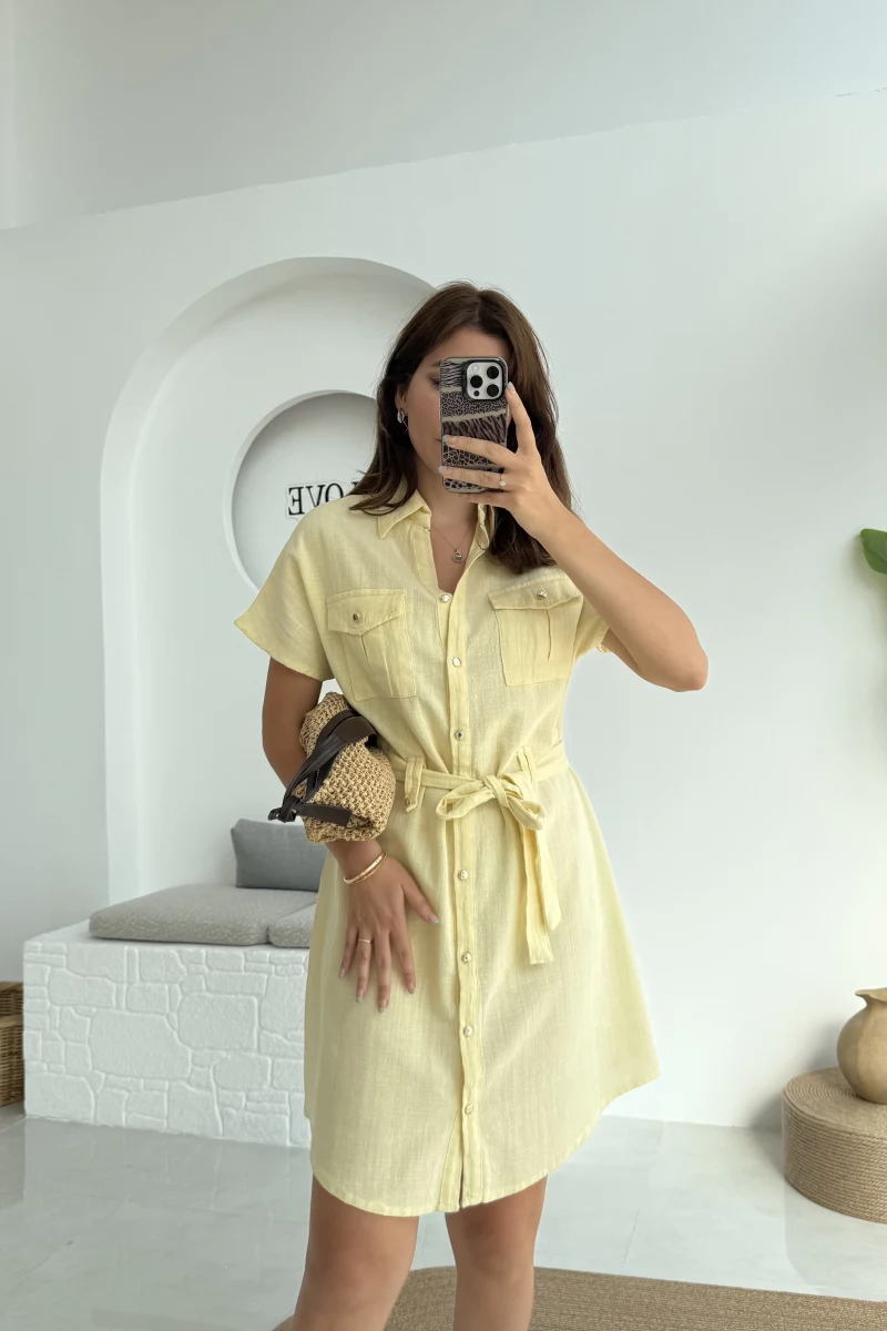 ELBİSE Flam Elbise - Sarı