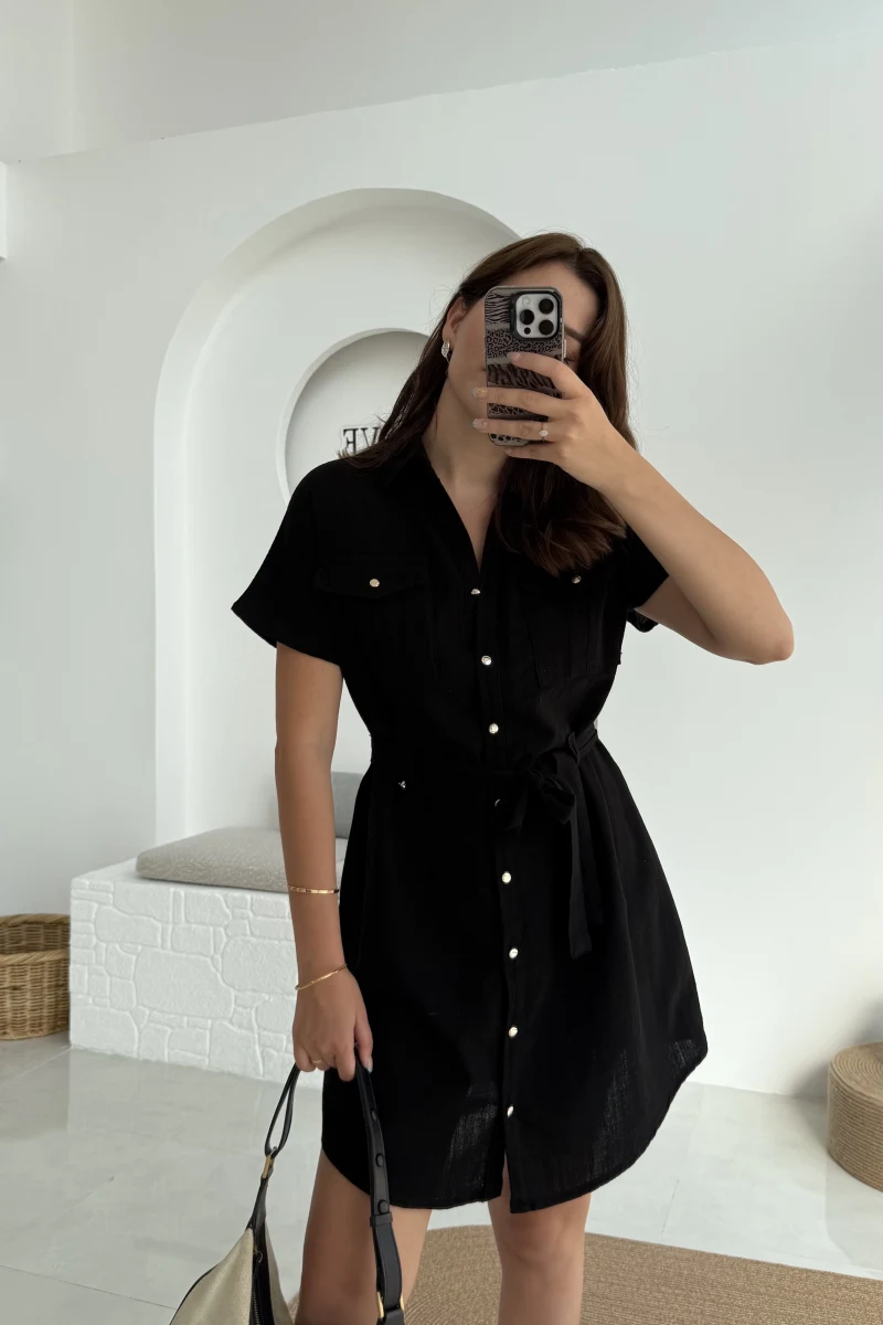 ELBİSE Flam Elbise - Siyah