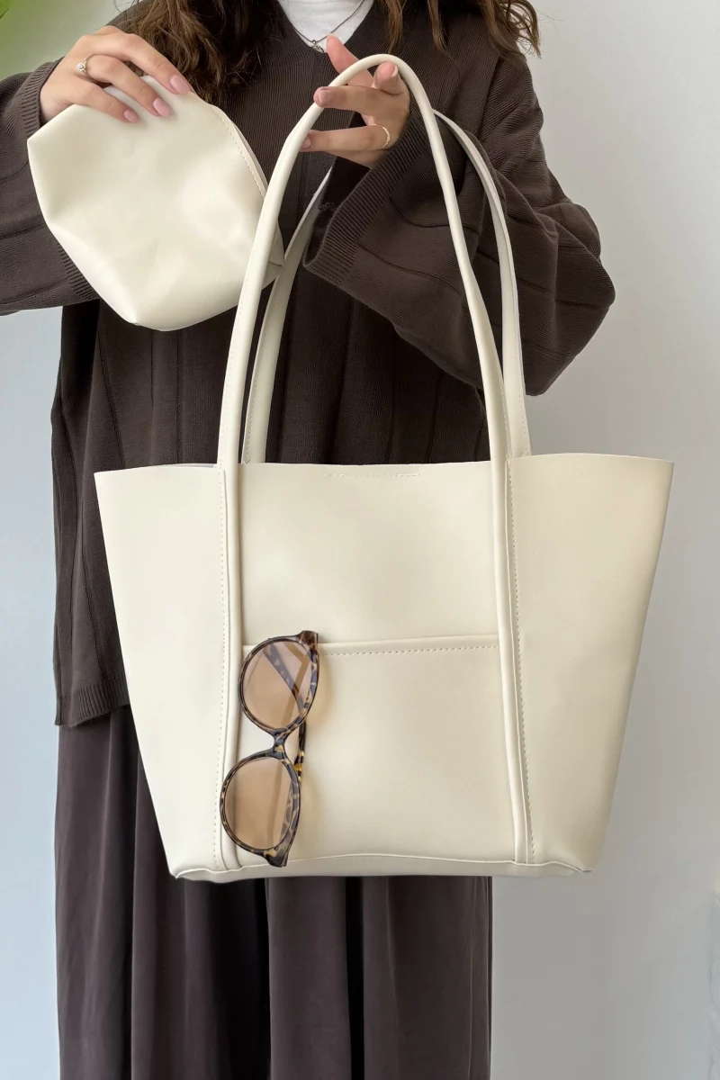 Elena Yavrulu Çanta - Krem