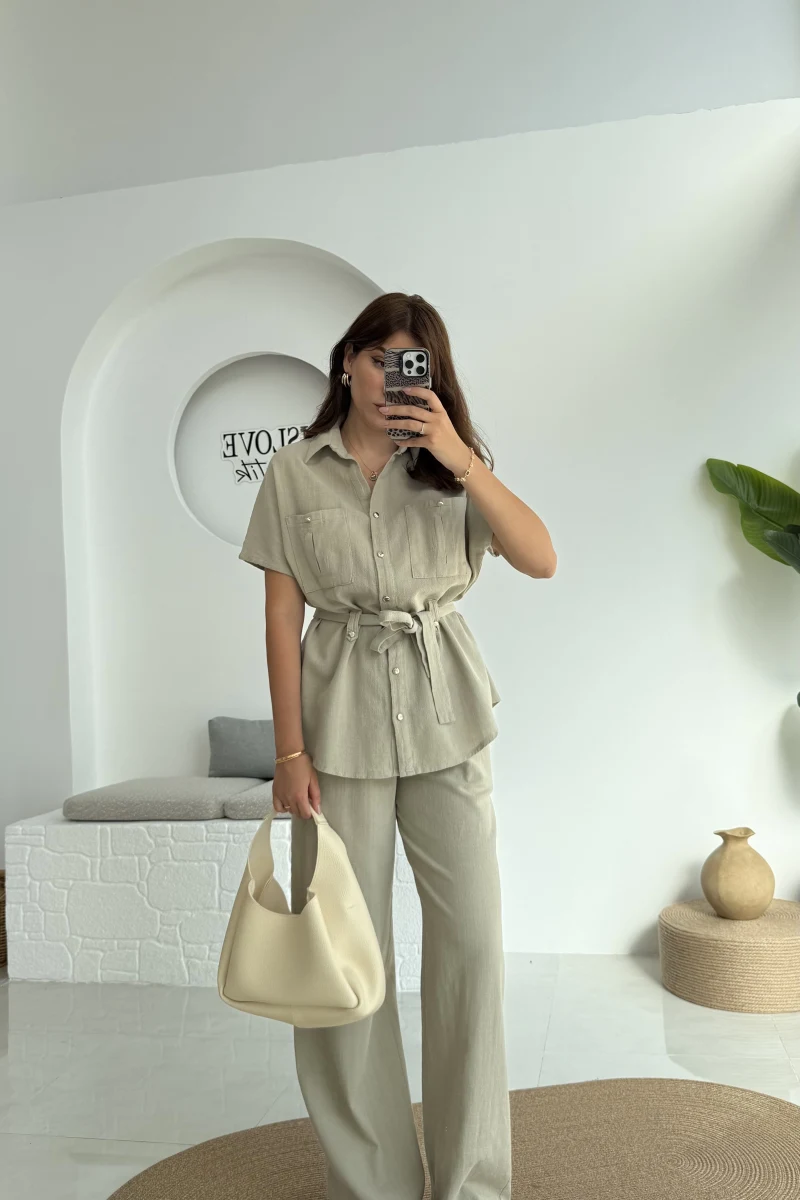 Flam Mint Keten Takım