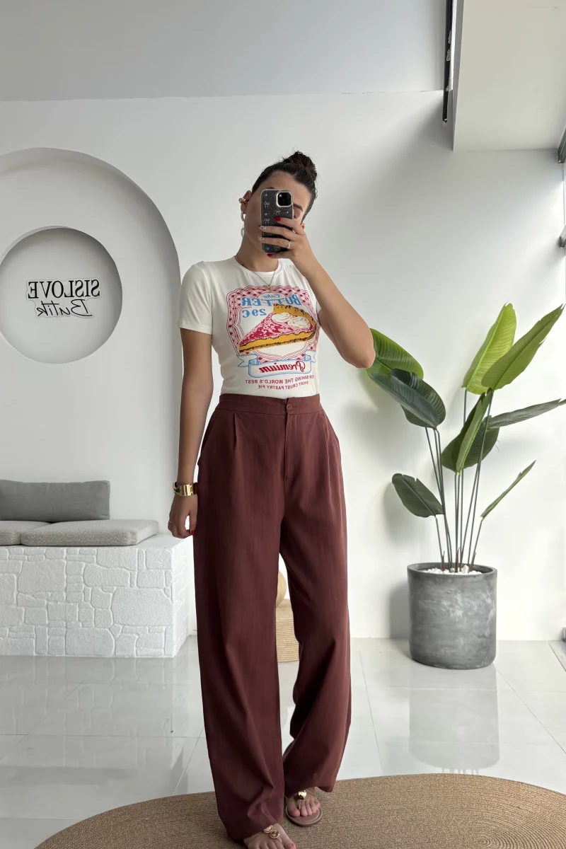 Floryn Cepli Pantolon - Kiremit - 3756