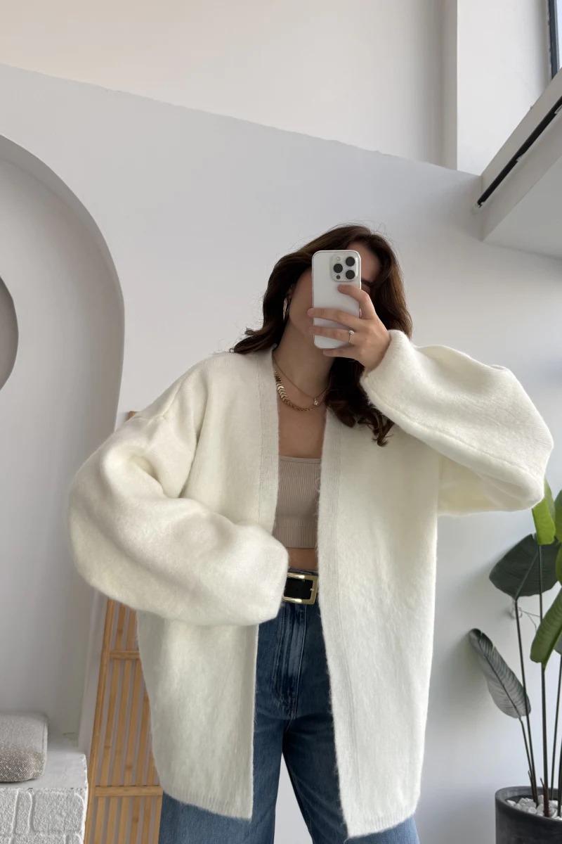 İsla Yün Hırka - Ekru