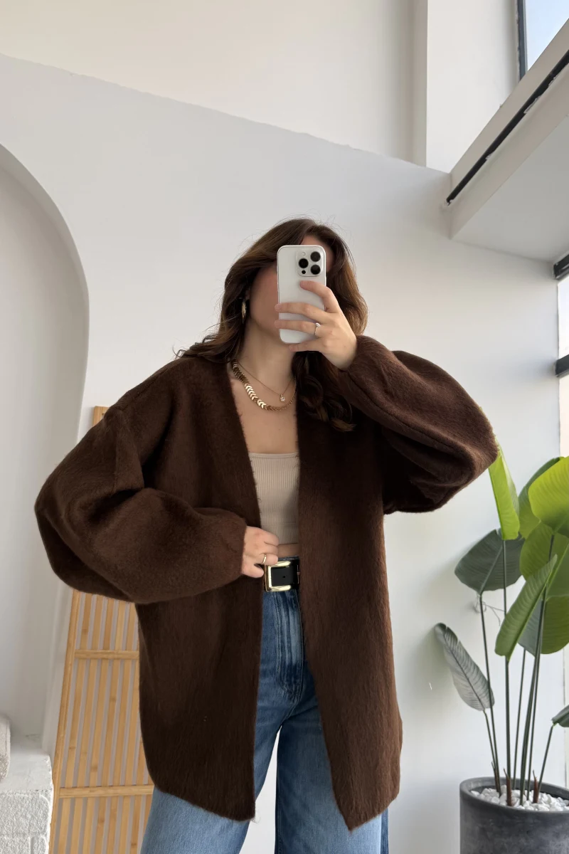 İsla Yün Hırka - Kahve