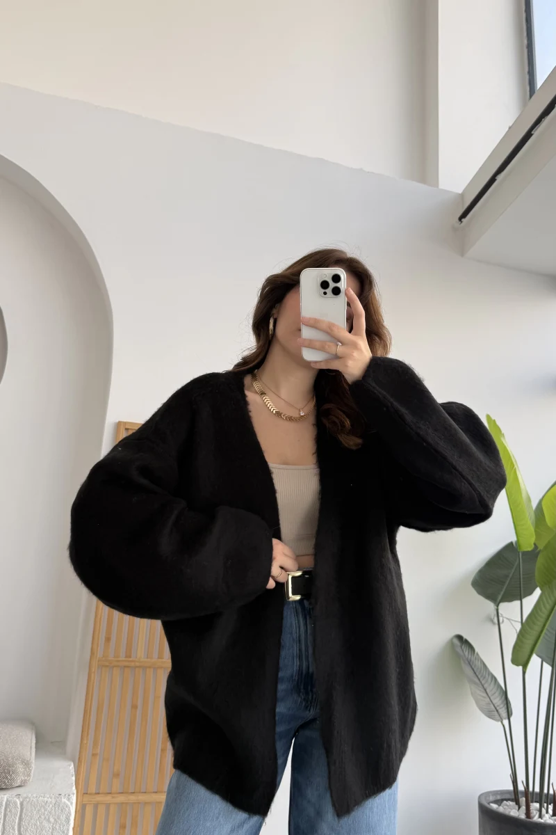 İsla Yün Hırka - Siyah