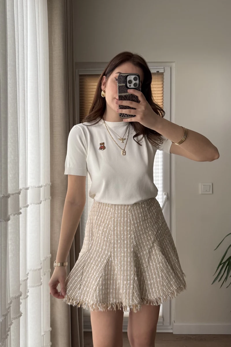 ETEK İspanyol Serisi Gold Düğme Detay Tüvit