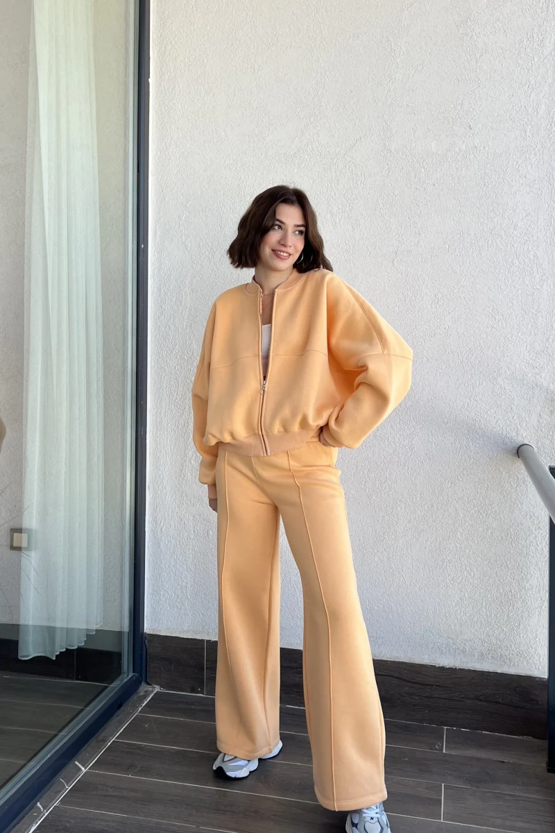 Jaxsa Turuncu 3 İplik Eşofman Takımı