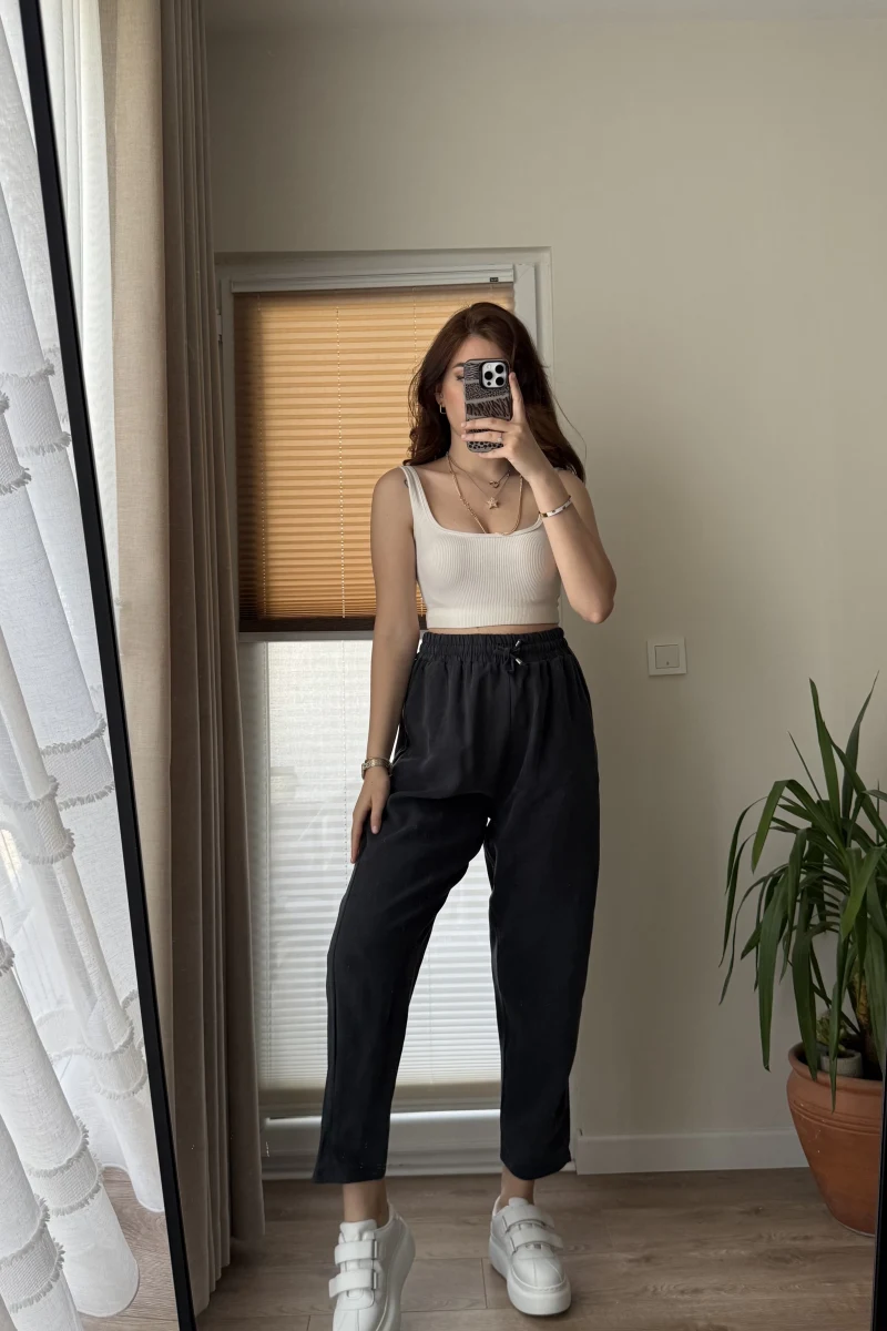 Jogger Modal Lastikli Pantalon - Antrasit