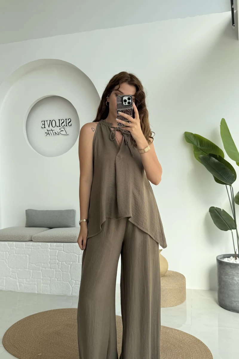 Karmen Keten Takım Haki Kahve 51182