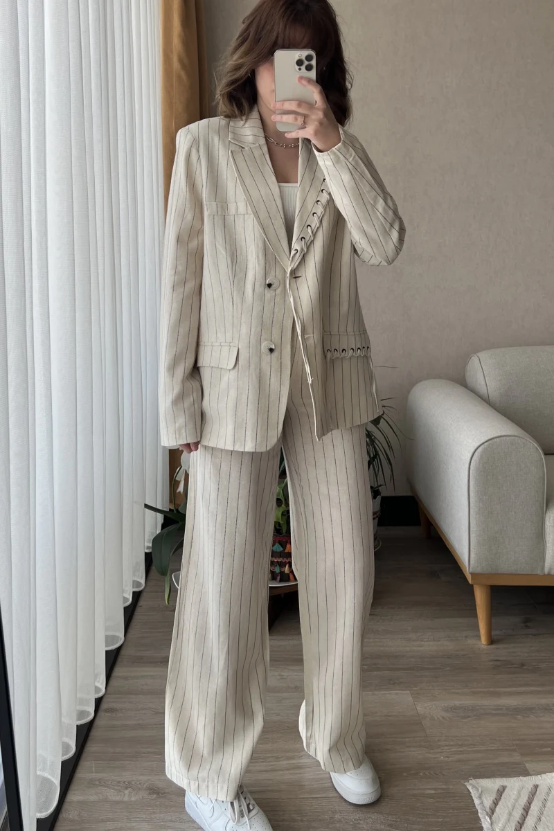 Keten Tasarım Ceket Takım