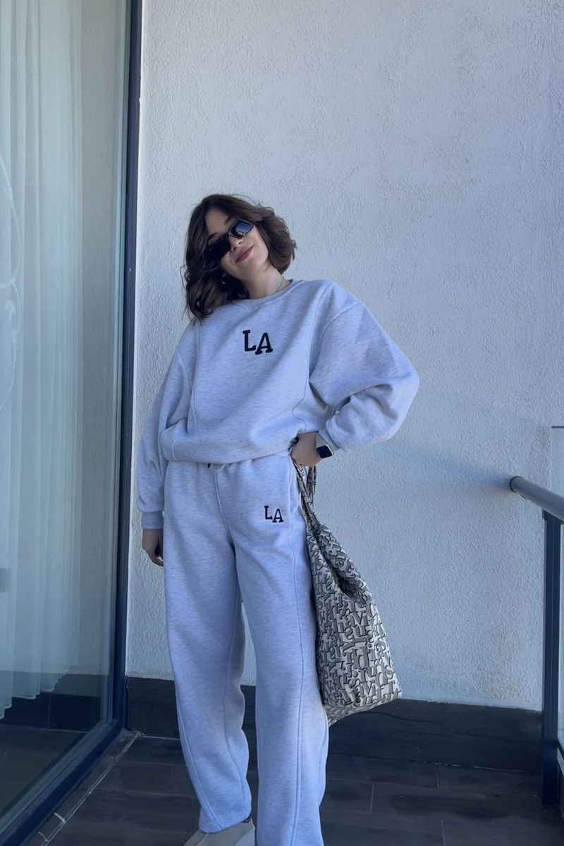 LA Gri 3 İplik Şardonlu Takım