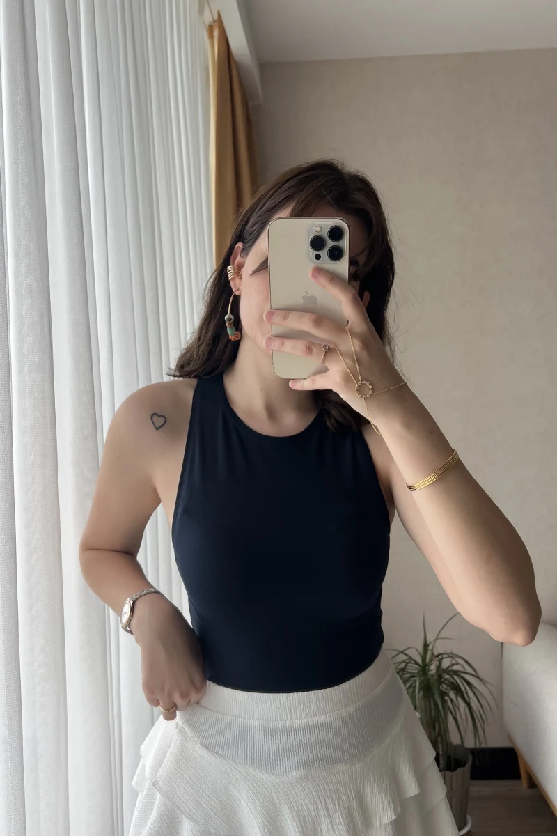 Lacivert Bileyi Penye Üst