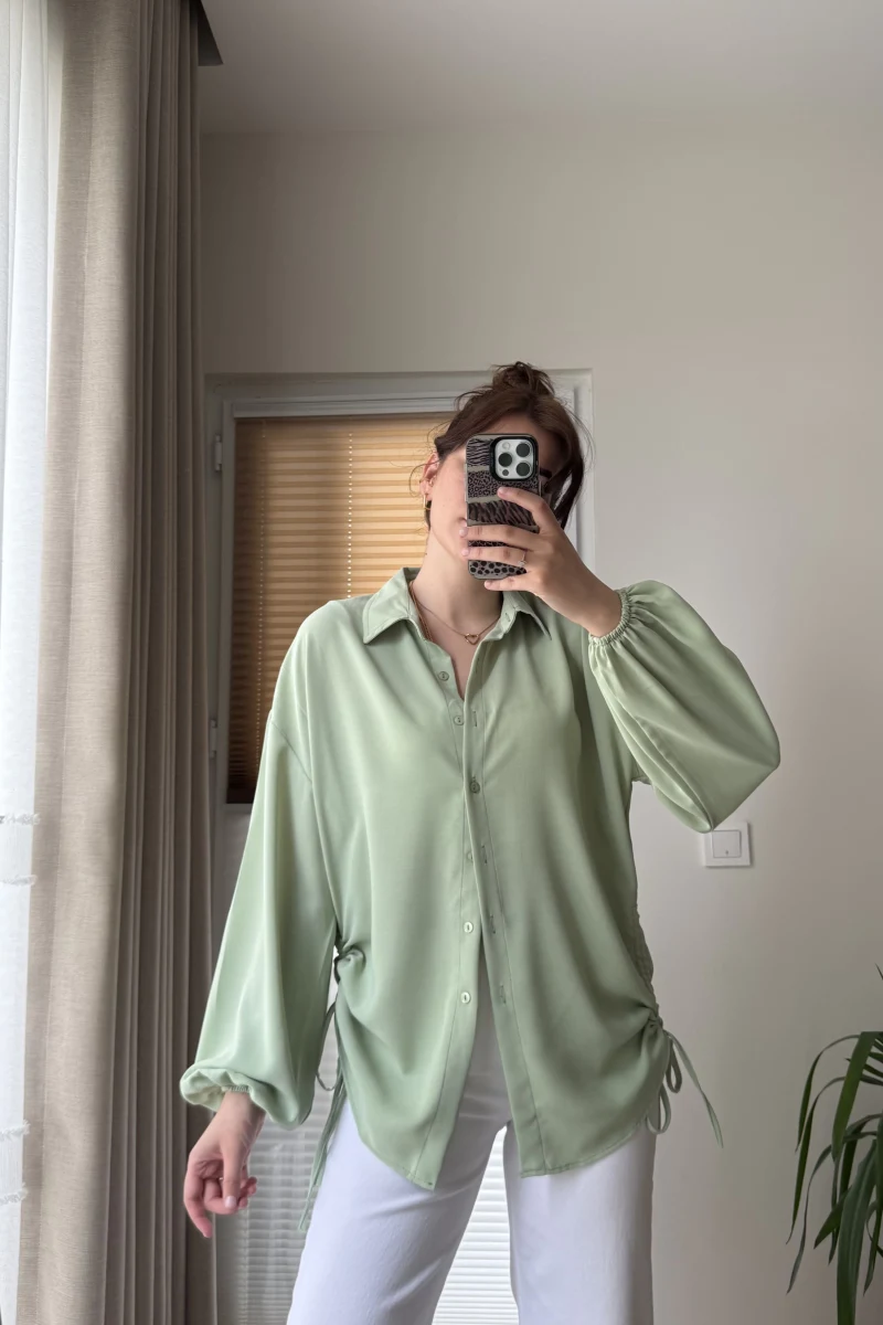 Lolo Büzgülü Gömlek Mint