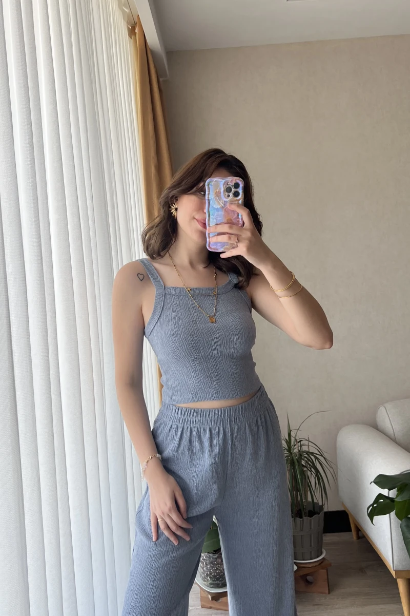 Maly Bebe Mavisi Crop Üst