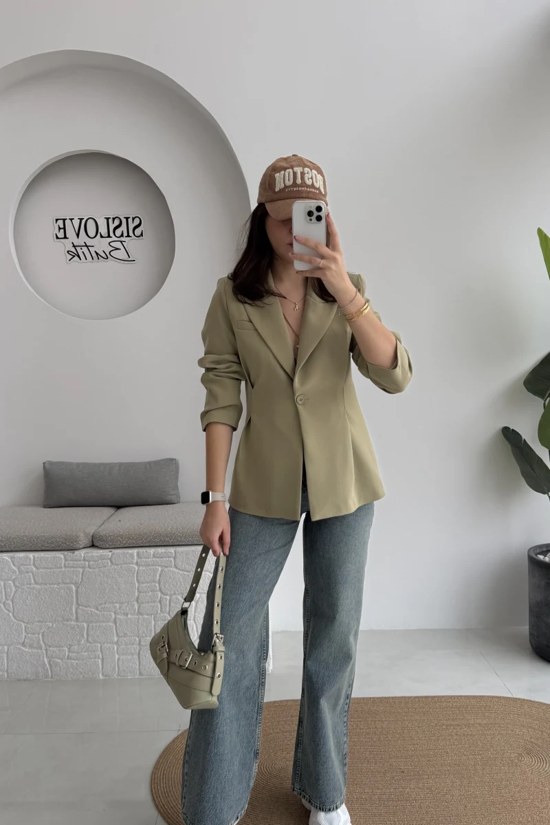 Mang Eskitme Tonları Yüksek Bel Denim Jean Pantolon