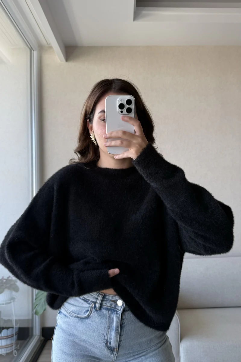 Mars Yumoş Triko Kazak Siyah