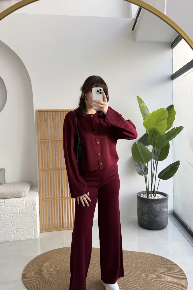 Marsel Hırka Takım - Bordo - Kod: 5018